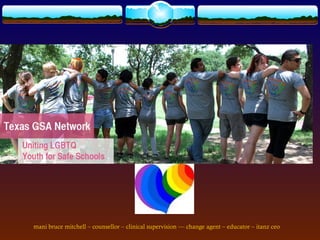 mani bruce mitchell – counsellor – clinical supervision –– change agent – educator – itanz ceo
 