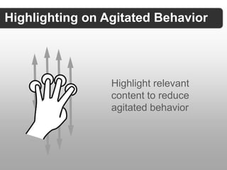 Highlighting on Agitated Behavior




                 Highlight relevant
                 content to reduce
             ...