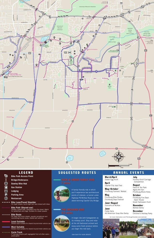Fitchburg, WI Bike Trail Map