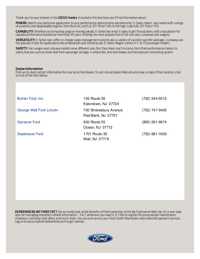 2013 Ford ESeries for Sale NJ Ford Dealer Keyport
