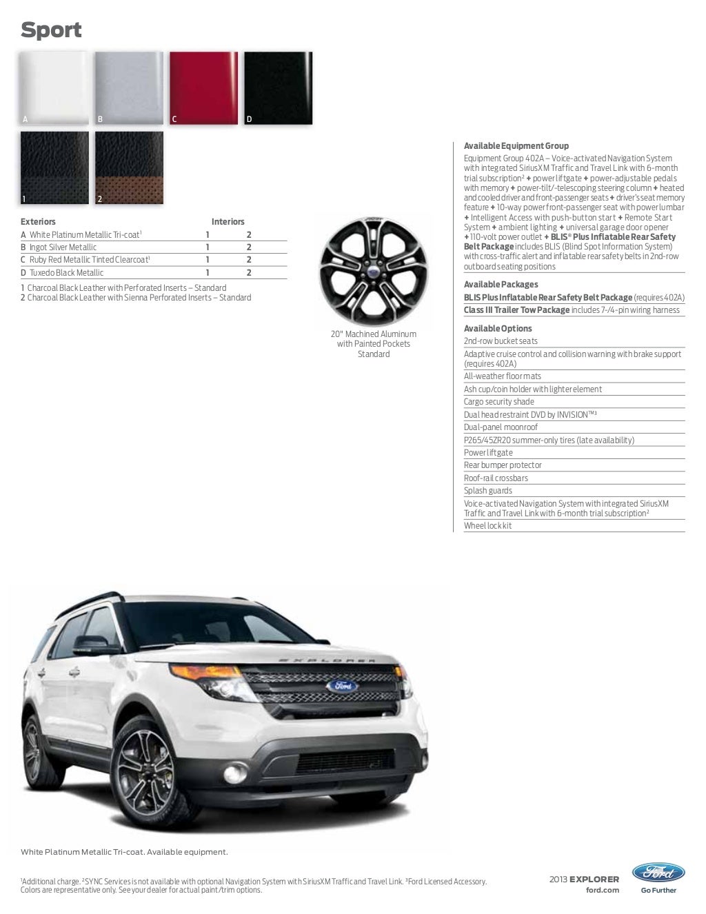 2013 Ford Explorer Brochure WA Kent Ford Dealer