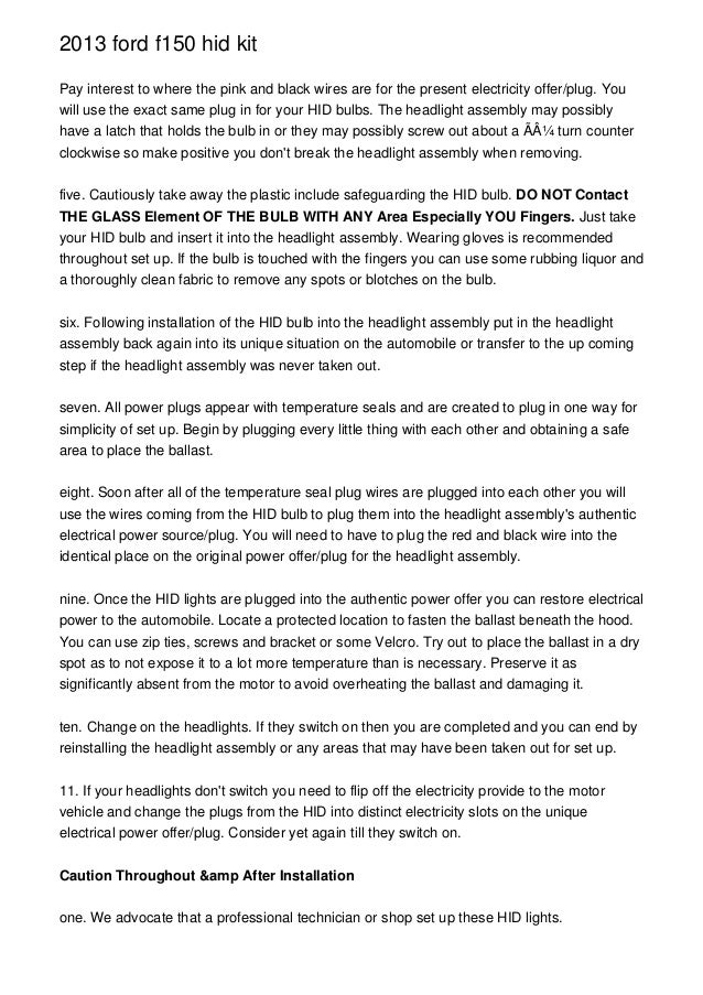 Ford Headlight Assembly Wiring - Wiring Diagram