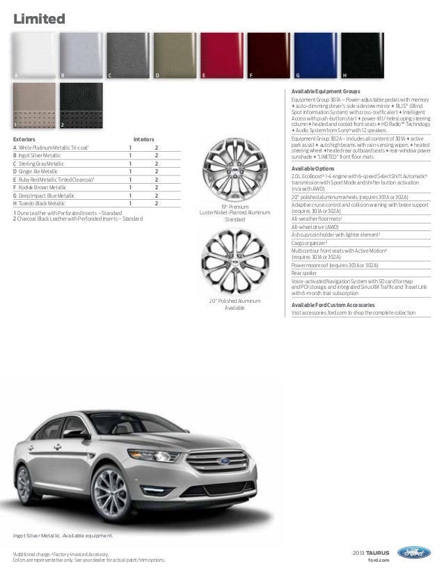 2013 Ford Taurus Brochure Wa Kent Ford Dealer [ 826 x 638 Pixel ]