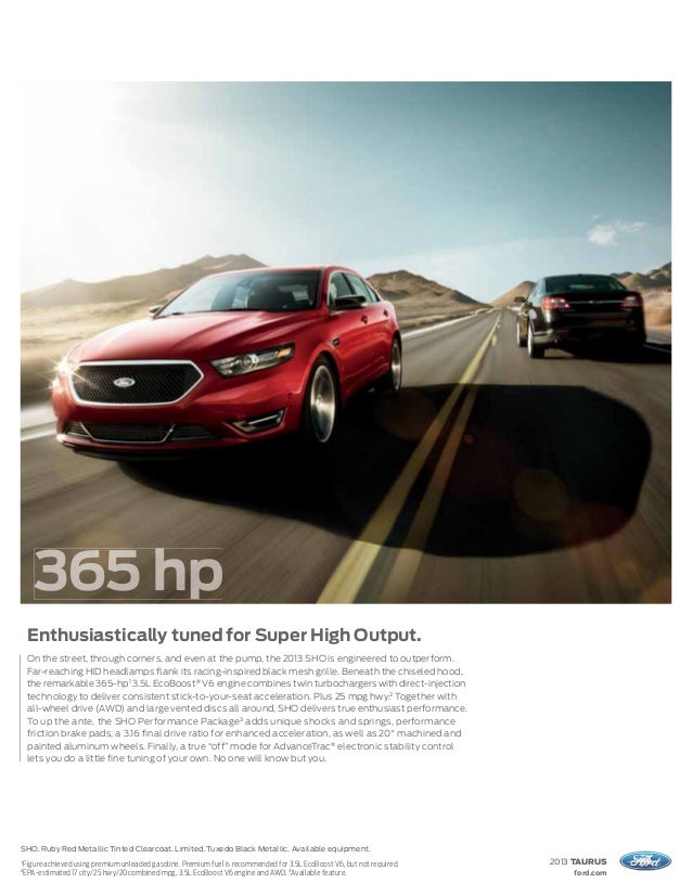 2013 Ford Taurus Brochure WA Kent Ford Dealer