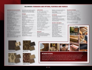 ................ . . . . . . . . . . . . . . . . . . . . . . ................................................ . . . . . . . . . . . . . . . . . . . . . . . . . . . . . . . . . . . . . . . . . . . . . . . . . .
................ . . . . . . . . . . . . . . . . . . . . . . ................................................ . . . . . . . . . . . . . . . . . . . . . . . . . . . . . . . . . . . . . . . . . . . . . . . . . .
................ . . . . . . . . . . . . . . . . . . . . . . ................................................ . . . . . . . . . . . . . . . . . . . . . . . . . . . . . . . . . . . . . . . . . . . . . . . . . .
................ . . . . . . . . . . . . . . . . . . . . . . ................................................ . . . . . . . . . . . . . . . . . . . . . . . . . . . . . . . . . . . . . . . . . . . . . . . . . .
................ . . . . . . . . . . . . . . . . . . . . . . ................................................ . . . . . . . . . . . . . . . . . . . . . . . . . . . . . . . . . . . . . . . . . . . . . . . . . .
................ . . . . . . . . . . . . . marine . . . .exterior speakers LIVING ROOM
................ . EXTERIOR. . . . . . . . . . . . . . . ................................................ . outlets . . . . . .WILDWOOD . . . . . . . . . . . . . . . . . . . . . . . . . . . . . . . .
                                                                                                                                                          . . . . (2)         . . . . . . . OPTIONS
   CONSTRUCTION AND . . . . . .                 Two . . . . grade . ................................................ . . . . . . . . . . . . . . . . . . . . . . . . . . . . . . . . . . . . . . . . . . . . . . . . . .
................ seamless.roof. . . . . . . front. jacks . ................................................ . . . . . . . . . . .Stabilizer. jacks . . . . . . . .(4).or. . . . . . . . . . . . . . . . . . . . .
................ . . . . . . . . . . . . . . . . .front.cap(fifth wheels) 	 	 80" interiorwheel models)trailers
                                                                . .                                                                                                           . . . . . . . . [travel trailer .
                                                                                                                             Bedside 110-volt power


................ . . . . . . . . . . . . . . . . . . . . . . (fifth wheels)
                            . . . . . . . . . . . . . . . . . . . . . . ................................................ . . . . . . . . . . .fifth.wheel.satellite hook-up . . . . . . . . . . . . . . . . . . . . . . . .
                                                                        ................................................ . . . . . . . . . . .Cable TV/ .(2)]. . . . . . . . . . . . . . . . . . . . . . . . . . . . . . . .
   Full walk on one piece                       Electric                                          height travel              Solid bedroom privacy doors
                                                                                                                                                                              ..... .........
................ . . . . . . . . . . . . . . . . . . . . . . ................................................ . . . . . . . . . . .Skylight . . . . . . . . . . . . . . . . . . . . . . . . . . . . . . . . . . .
   w/ 12 yr. warranty
   Extra large full pass through . . . .
                                                Fiberglass                          (101" fifth
                                                                                    Ducted 13,500 BTU roof air
                                                                                                                             (most models)
                                                                                                                                                                              . ..
                                                                                                                             Storage shelf above bed . . . . . . . . . . . . . . . . . . . . . . . . . . . . . . . . . . . . . . . . . . . . . . . . .
................ . . . . . . . . . . . . . . . . . . . . . . ................................................ . . . . . . . . . . . . . . . . . . . . . . . . . . . . . . . . . . . . . . . . . . . . . . . . . .
                                                KITCHEN. . . . . . ................................................ .
................ . . . . . . . . . . . . . . . . . . . . .door refrigerator                                                                                                  30-lb.LP bottles w/ cover and auto
                                                                                                                                                                              .......................................
   storage (per floorplan)                                                          conditioner w/ quick cool                                                                         over tub

................ .resistant.vinyl. . . .yr..warranty) . . . ................................................ .exhaust.vent. . .change. over.(travel.trailers) . . . . . . . . . . . . . . . . . . . . . . . .
................ . . . . . . . . . . . . . .rise.faucet. . . ................................................ . . . . . . . . . . .Neo-angle.glass shower.w/ . . . . . . . . . . . . . . . . . . . . . . . .
                              . . . . . . (2 . . . . . . . ................................................ . . . . . . . . . . . . . . . . . . . . . . . . . . tub
   E-Z lube axles                                       ®
                                                Dometic double                      Huge storage drawer at sofa base         BATHROOM
   Cold crack and mildew                                                            (select models)                          12-volt power bath roof
                                                                                                                                                                              ..
................ . . . . . . . . . . . . . .basin . . . .residential
................ . . . . . . . . . . . . . .sink . . . . . . ................................................flush.toilet. . . . . .30FKBS, .31BKIS, 36BHBS, .29RKSS . . . . . . . . . . . . . . . . . . . .
                                                        ..                                                                                              . . . . . . . . . . .surround.(27RLSS,.27RKSS,. . . . . . . . . . . . . . . . . . . . . . . . .
                                                                                                                                                          .... .. ...................
   patio awning                                 High                                Extra large pedestal booth dinette w/    Wooden medicine cabinet

................ . .radius. . . . . . . . . . . . . . . . . ................................................ . . . . . . . . . . . . . . . . . . . . . . . . . . . . . . . . . . . . . . . . . . . . . . . . . .
                                                Deep . . . 60/40                    large drawer (most models)               w/ mirrored door

................ . . . . . . . . . . . . . . . . .w/.carousel         . ................................................ .towel ring. . . . .15,000.BTU.ducted.air.w/.quick.cool. . . . . . . . . . . . . . . . . . .
                                                                                                                                                                              . . . . . . . . . . . . 37BHSS2Q)
   Safety glass windows


................ . . . . . . . . . . . . . . . . high.output................................................ . . . . . . . . .	 . . . . . . . . . . . . . . . . . . . . . . . . . . . . . . . . . . . . . . . . .
   fiberglass main entry door .                 Microwave .                                                                  Tooth brush holder and . . .
   Steel framed 30" smooth                      style                               Large dinette picture window             Thetford fresh-water
                                                                                                                                             ®




................ .frame . . . . . . . . . .(2.yr..warranty) ................................................ . . . . . . . . . . .Contact . . . . . . . . . . . . . . . . . . . . . . . . . . . . . . . . . . .
                                                3-Burner, . . . . range with
                                                                                    Digital TV antenna and booster
                                                                                                                                                                              ...
................ . . . . . . . . . . . . . . .hood.w/.12-volt exhaust
                                                          . . . . . . . ................................................ . . . . . .
                                                          . . . . . . . ................................................ . . . . . . . . . . .for . . . . . . . list. of.options . . . . . . . . . . . . . . . . . . . . . . .
   Fender skirts                                                                    Standard AM/FM stereo w/ CD              Vinyl tub surround
                                                                                                                                                                              . . . . your . . . . . . .
................ . . . . . . . . . . . . .and light. . . . . ................................................ . wheels). . . . . . . . . . . . . . . . . . . . . . . . . . . . . . . . . . . . . . . . . . . . .
   Powder coated I-beam . . .                   oven                                and four cube speakers                   	                                                              Wildwood dealer
                                                Range . . . . . .                   Extra large overhead cabinets            SECURITY AND SAFETY                              ................. ..
                                                                                                                                                                                 a complete
................tank . . . . . . . . . . . . . . . . . . . . ................................................ . . . . . . . . . . . . . . . . . . . . . . . . . . . . . . . . . . . . . . . . . . . . . . . . . .
................ . . . . . . . . . . . . . piece.plank wood linoleum
   Cambered chassis


................ . . . . . . . . . . . . . . . . . . . . . . ................................................ . . . . . . . . . . . . . . . . . . . . . . . . . . . . . . . . . . . . . . . . . . . . . . . . . .
                            .....               One . . .
   Enclosed fresh water                         fan                                 Patio door w/ vertical blinds            LED docking lights (fifth


                                                      . . . . . . . . . ................................................ . . . . . . . . . . . . . . . . . . . . . . . . . . . . . . . . . . . . . . . . . . . . . . . . . .
   in a heated compartment                                                          (37BHSS2Q, 36BHBS)                       LP leak detector
................ . . . . . . . . . . . . .edge kitchen.countertops
................ . . . . . . . . . . . . . .wood . . . . . ................................................ . . . . . . . . . . . . . . . . . . . . . . . . . . . . . . . . . . . . . . . . . . . . . . . . . .
   16-gal per hour G/E quick recovery           flooring                            Decorative wall light                    Smoke detector

................ . . . . . . . . . . . . . . . . . . . . . . ................................................ . . . . . . . . . . . . . . . . . . . . . . . . . . . . . . . . . . . . . . . . . . . . . . . . . .
   DSI water heater                             Self . . .                          25K BTU suburban forced air DSI          Carbon monoxide detector
                                                                                                                                                          ....                .               .
................ . . . . . . . . . . . . . .rack.(behind cook top)
                                                Knife . . . . . . ................................................ . . . . . . . . . . . . . . . . . . . . . . . . . . . . . . . . . . . . . . . . . . . . . . . . . .
   Water heater by-pass                         Solid         drawers               furnace w/ digital thermostat            Fire extinguisher

................ . (or.less). . . . . . . . .overhead.cabinets
................ . . . . . . . . . . . . . . . . . . .systems 	
   Nitrogen filled tires
                                                                    . . ................................................ . . . . . . . . . . . . . . . . . . . . . . . . . . . . . . . . . . . . . . . . . . . . . . . . . .
                                                                                    (2 yr. warranty)                         Hitch light (travel trailers)

................ . throughout. . . . . . . . . . . panel. ................................................ . . 		. . . . . . . . . . . . . . . . . . . . . . . . . . . . . . . . . . . . . . . . . . .
                              . ..
                              . . . . . . Wall-mounted. . . . ................................................ . . . . . . . . . . . . . . . . . . . . . . . . . . . . . . . . . . . . . . . . . . . . . . . . . .
   2" wall construction 16"                     Large                               In-floor ducted heat                     Amber patio light
   on center                                            . . . . . . . . ................................................ . . . . . . . . . . . . . . . . . . . . . . . . . . . . . . . . . . . . . . . . . . . . . . . . . .
                                                                                                                             Welded heavy duty safety
................ . . . . . . . . . . . . . . . . .bronze. hardware
                                                convenience . .
                                                              . . . . . ................................................ . . . . . . . . . . . . . . . . . . . . . . . . . . . . . . . . . . . . . . . . . . . . . . . . . .
                                                                                    BEDROOM                                  chains (travel trailers)
................ . . . . beam. . . . . . . . . . . . . . . ................................................ . . . . . . . . . . . . . . . . . . . . . . . . . . . . . . . . . . . . . . . . . . . . . . . . . .
   R-7 fiberglass insulation
                                                                                                                             Electric brakes (all wheels)
................ . . . . . . . . . . . . .extension.ball. bearing 		 Plush comforter and headboard
................ . . . . . . . . . . . . . . .guides. . . . ................................................ . . . . . . . . . . . . . . . . . . . . . . . . . . . .8. . . . . . . . . . . . . 9. . . . . . . . .
                                                Full . . . . .
   13 ply cross micro-laminated                 Oil rubbed                          Evergreen mattress


                                    . . Abundant . . . . ................................................ . . .		. . . . . . . . . . . . . . . . . . . . . . . . . . . . . . . . . . . . . . . . . . .
                                                drawer . . .                                                                                                  ....
   header above slide outs                                                                                                   GFI receptacles

................ . .(flush .floor). . . . . . . . . . . . .storage
   Triple seal slide outs                                                           Strut lifted storage area under bed
                                                                                                                             Meets all national highway. . . . .
                                                                                                                             ANSI 119.2 certified
................ . . . . . . . . . . . . . . . . . . . . . . ................................................ . . . . . . . . . . . . . . . . . . . . . . . . . . . . . . . . . . . . . . . . . . . . . . . . . .
   Electric slide out systems . . . . . .                   cabinet                 Bedside mirrored wardrobes
................ . . . . . . . . . . . . . . . . . . . . . . ................................................ . . . . . . . . . . . . . . . . . . . . . . . . . . . . . . . . . . . . . . . . . . . . . . . . . .
                                                                                    w/ shelf                                 administration specifications
................ . . . . . . . . . . . . . . . . . . . . . . ................................................ . . . . . . . . . . . . . . . . . . . . . . . . . . . . . . . . . . . . . . . . . . . . . . . . . .
   Swing arm entry assist handle

................ . . . . . . . . . . . . . . . . . . . . . . ................................................ . . . . . . . . . . . . . . . . . . . . . . . . . . . . . . . . . . . . . . . . . . . . . . . . . .
................ . . . . . . . . . . . . . . . . . . . . . . ................................................ . . . . . . . . . . . . . . . . . . . . . . . . . . . . . . . . . . . . . . . . . . . . . . . . . .
................ . . . . . . . . . . . . . . . . . . . . . . ................................................ . . . . . . . . . . . . . . . . . . . . . . . . . . . . . . . . . . . . . . . . . . . . . . . . . .
................ . . . . . . . . . . . . . . . . . . . . . . ................................................ . . . . . . . . . . . . . . . . . . . . . . . . . . . . . . . . . . . . . . . . . . . . . . . . . .
................ . . . . . . . . . . . . . . . . . . . . . . ................................................ . . . . . . . . . . . . . . . . . . . . . . . . . . . .6. . . . . . . . . . . . . 7. . . . . . . . .
................ . . . . . . . . . . . . . . . . . . . . . . ................................................ . . . . . . . . . . . . . . . . . . . . . . . . . . . . . . . . . . . . . . . . . . . . . . . . . .
................ . . . . . . . . . . . . . . . . . . . . . . ................................................ . . . . . . . . . . . . . . . . . . . . . . . . . . . . . . . . . . . . . . . . . . . . . . . . . .
................ . . . . . . . . . . . . . . . . . . . . . . ................................................ . . . . . . . . . . . . . . . . . . . . . . . . . . . . . . . . . . . . . . . . . . . . . . . . . .
................ . . . . . . . . . . . . . . . . . . . . . . ................................................ . . . . . . . . . . . . . . . . . . . . . . . . . . . . . . . . . . . . . . . . . . . . . . . . . .
................ . . . . . . . . . . . . . . . . . . . . . . ................................................ . . . . . . . . . . . . . . . . . . . . . . . . . . . . . . . . . . . . . . . . . . . . . . . . . .
................ . . . . . . . . . . . . . . . . . . . . . . ................................................ . . . . . . . . . . . . . . . . . . . . . . . . . . . . . . . . . . . . . . . . . . . . . . . . . .
................ . . . . . . . . . . . . . . . . . . . . . . ................................................ . . . . . . . . . . . . . . . . . . . . . . . . . . . . . . . . . . . . . . . . . . . . . . . . . .
................ . . . . . . . . . . . . . . . . . . . . . . ................................................ . . . . . . . . . . . . . . . . . . . . . . . . . . . . . . . . . . . . . . . . . . . . . . . . . .
................ . . . . . . . . . . . . . . . . . . . . . . ................................................ . . . . . . . . . . . . . . . . . . . . . . . . . . . . . . . . . . . . . . . . . . . . . . . . . .
................ . . . . . . . . . . . . . . . . . . . . . . ................................................ . . . . . . . . . . . . .3. . . . . . . . . . . . . . .4. . . . . . . . . . . . . 5. . . . . . . . .
................ . . . . . . . . . . . .MINT . . . . . . . ................................................ . . . . . . . . . . . . . . . . . . . . . . . . . . . . . . . . . . . . . . . . . . . . . . . . . .
................ . . . . . . . . . . . . . . . . . . . . . . ................................................ . . . . . . . . . . . . . . . . . . . . . . . . . . . . . . . . . . . . . . . . . . . . . . . . . .
                                                      ...
                                                                                                                   1                             2
       LEATHER DECOR                                      DECOR
................ . . . . . . . . . . . . . . . . . . . . . . ................................................ . . . . . . . . . . . . . . . . . . . . . . . . . . . . . . . . . . . . . . . . . . . . . . . . . .
................ . . . . . . . . . . . . . . . . . . . . . . ................................................ . . . . . . . . . . . . . . . . . . . . . . . . . . . . . . . . . . . . . . . . . . . . . . . . . .
................ . . . . . . . . . . . . . . . . . . . . . . ................................................ . . . . . . . . . . . . . . . . . . . . . . . . . . . . . . . . . . . . . . . . . . . . . . . . . .
                                                                                                   INTERIOR FEATURES
................ . . . . . . . . . . . . . . . . . . . . . . ................................................ . . .60/40. sink. . . . . . .doors.to.bedroom. 4:.Oversize. . . . . . . . . . . . . . .
................ . . . . . . . . . . . . . . . . . . . . . . ................................................ . . . . . . . . . . . . . . . . . . . . . . . . . . . . . . . . . . . . . . . . . . . . . . . . . .
................ . . . . . . . . . . . . . . . . . . . . . . ................................................ . . . . . . . . . . . . . . .(select . . . . . . . . . . . .with. . . . . . . . . . . . . . . . .
                                                                                                                                                              ...............................................
                                                                                                   1: Self edge countertops 2: High rise faucet and                          3: Solid
                                                                                                   storage drawer(s) under the sofa 5: 26" Spin Around . . . Center . . . . floorplans-shown. . . . .
................ . . . . . . . . . . . . . . . . . . . . . . ................................................ . .at. the .dinette base. 7:.Full.extension ball.bearing. . . . . . . . . . . . . . . . . .
................ . . . . . . . . . . . . . . . . . . . . . . ................................................ . . . . . . . . . . . . . . . . . . . . . . . . . . . . . . . . . . . . . . . . . . . . . . . . . .
                                                                                                                                                                  TV Ent.

................ . . . . . . . . . . . . . . . . . . . . . . ................................................ . . . . . . . . . . . . . . . . . .models) . . . . . . . . . . . . . . . . . . . . . . . . . . .
                                                                                                   optional TV) 6: Extra large pot and pan drawer                                               . .
                                                                                                   drawer guides 8: Silverware drawer 9: Standard . . . . . . . . . (select. . . . . . . . . . . . . . .
                                                                                                                                                              outside kitchen . . . . . . . . . . . . .
................ . . . . . . . . . . . . . . . . . . . . . . ................................................ . . . . . . . . . . . . . . . . . . . . . . . . . . . . . . . . . . . . . . . . . . . . . . . . . .
................ . . . . . . . . . . . . . . . . . . . . . . ................................................ . . . . . . . . . . . . . . . . . . . . . . . . . . . . . . . . . . . . . . . . . . . . . . . . . .
................ . . . . . . . . . . . . . . . . . . . . . . ................................................ . . . . . . . . . . . . . . . . . . . . . . . . . . . . . . . . . . . . . . . . . . . . . . . . . .
................ . . . . . . . . . . . . . . . . . . . . . . ................................................ . . . . . . . . . . . . . . . . . . . . . . . . . . . . . . . . . . . . . . . . . . . . . . . . . .
................ . . . . . . . . . . . . . . . . . . . . . . ................................................ . . . . . . . . . . . . . . . . . . . . . . . . . . . . . . . . . . . . . . . . . . . . . . . . . .
................ . . . . . . . . . . . .GARNET . . . . . ................................................ . . . . . . . . . . . . . . . . . . . . . . . . . . . . . . . . . . . . . . . . . . . . . . . . . .
                                                    . . . . . DECOR ................................................ . . . . .
................ . .
       FOSSIL DECOR
                                                    ...               .                                                                                                                 .                         .
                                                                                                                   ... 9 ...
 