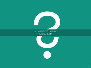 Public leads today
#FutureCloud
28
HYBRID
27%
Almost neck-and-neck between
Public and private clouds
PUBLIC
39%
PRIVATE
34%
 