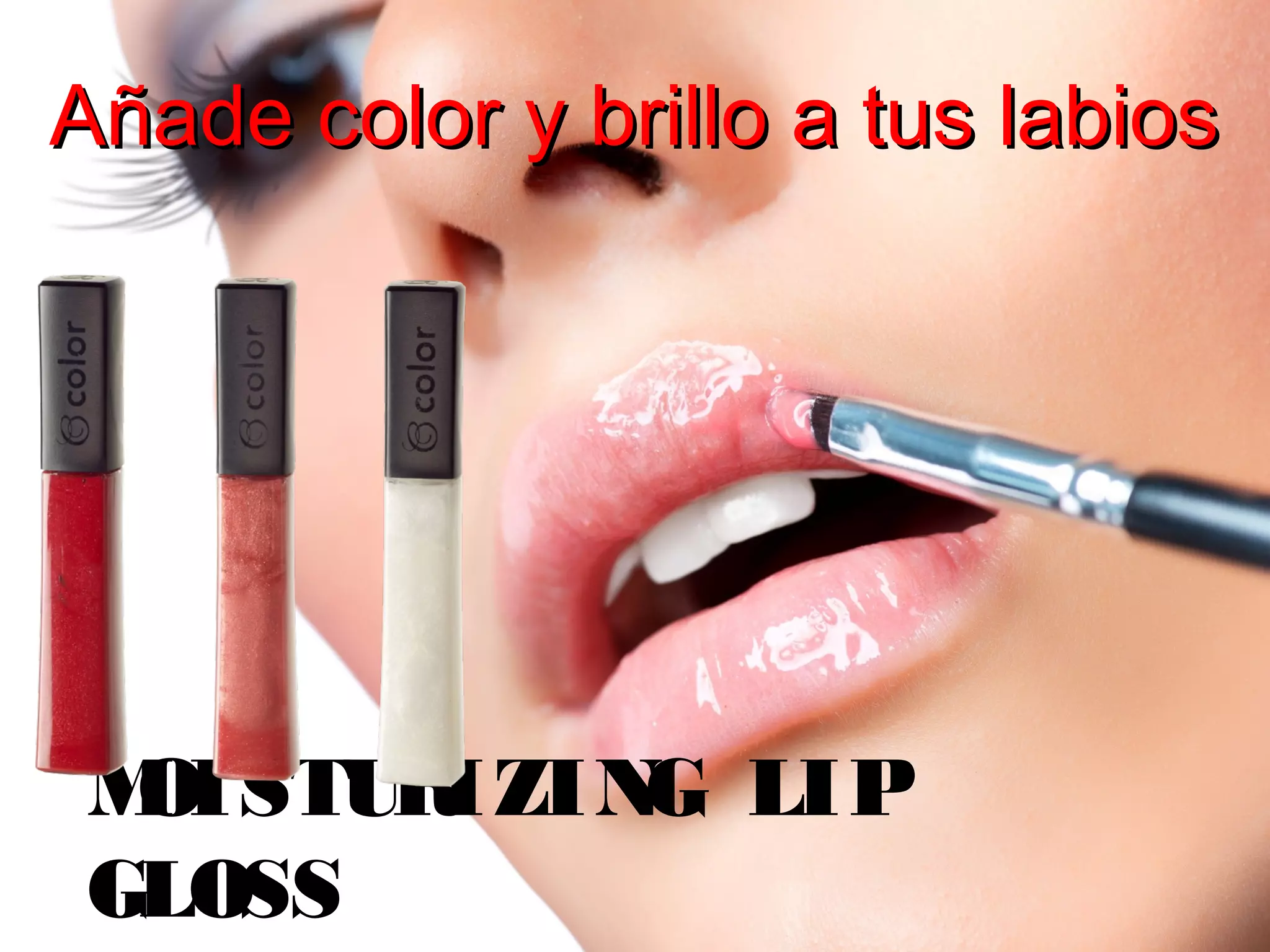 MOISTURIZING LIP
GLOSS
Añade color y brillo a tus labiosAñade color y brillo a tus labios
 