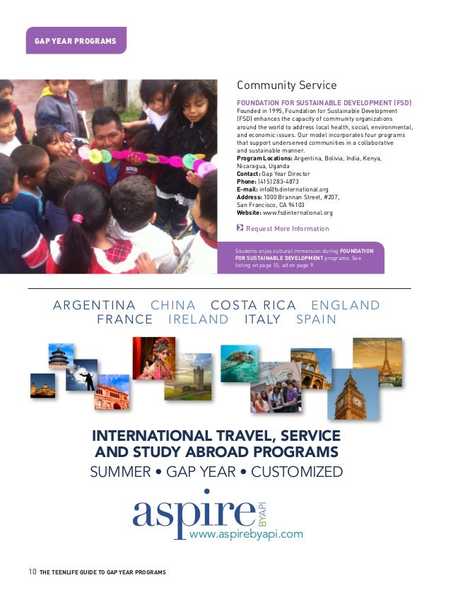 2013 Guide to Gap Year Programs