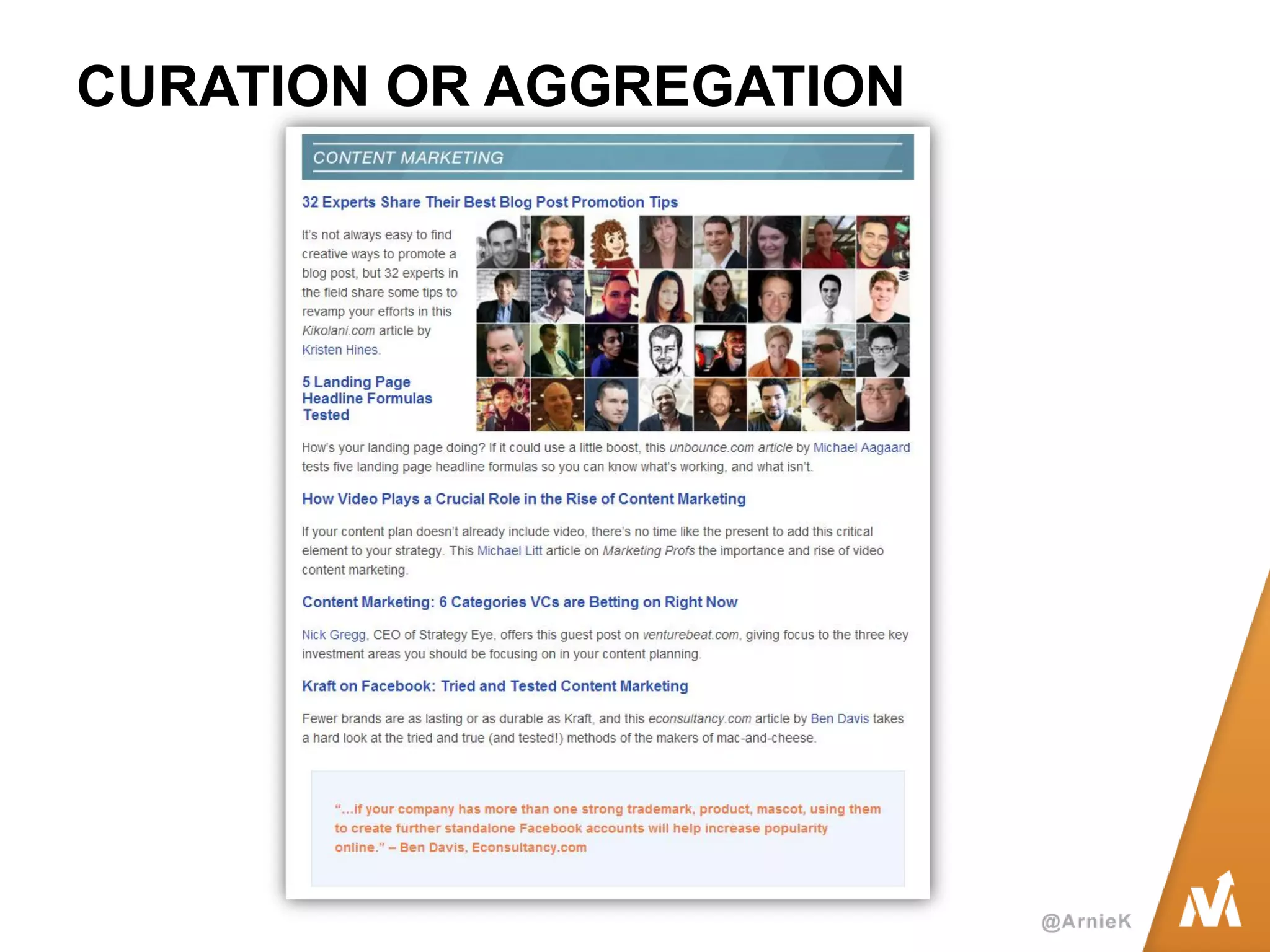 CURATION OR AGGREGATION  