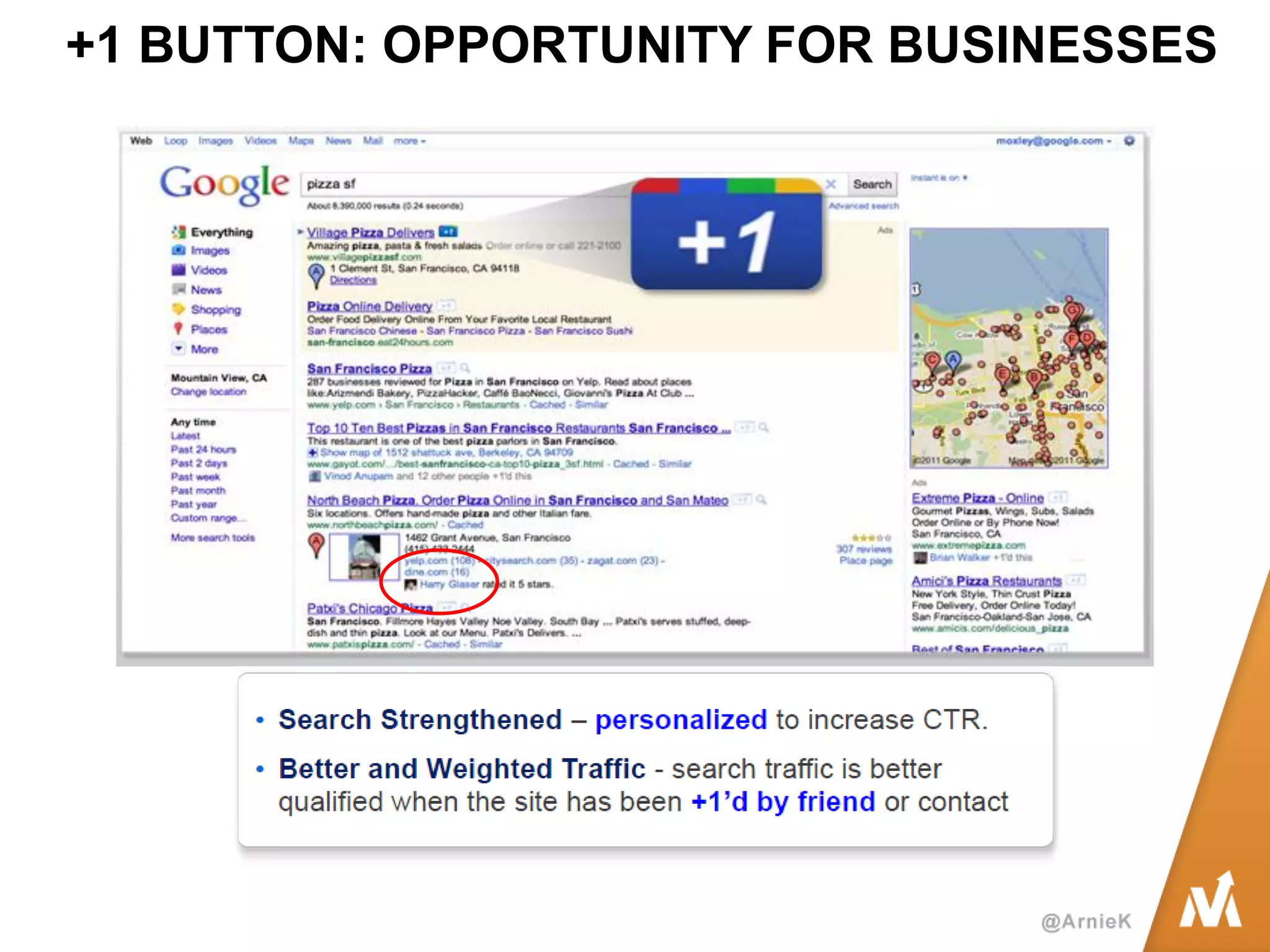 +1 BUTTON: OPPORTUNITY FOR BUSINESSES  