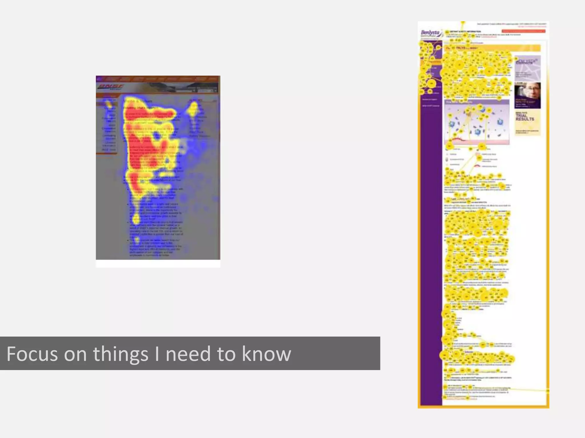 Focus on things I need to know
 