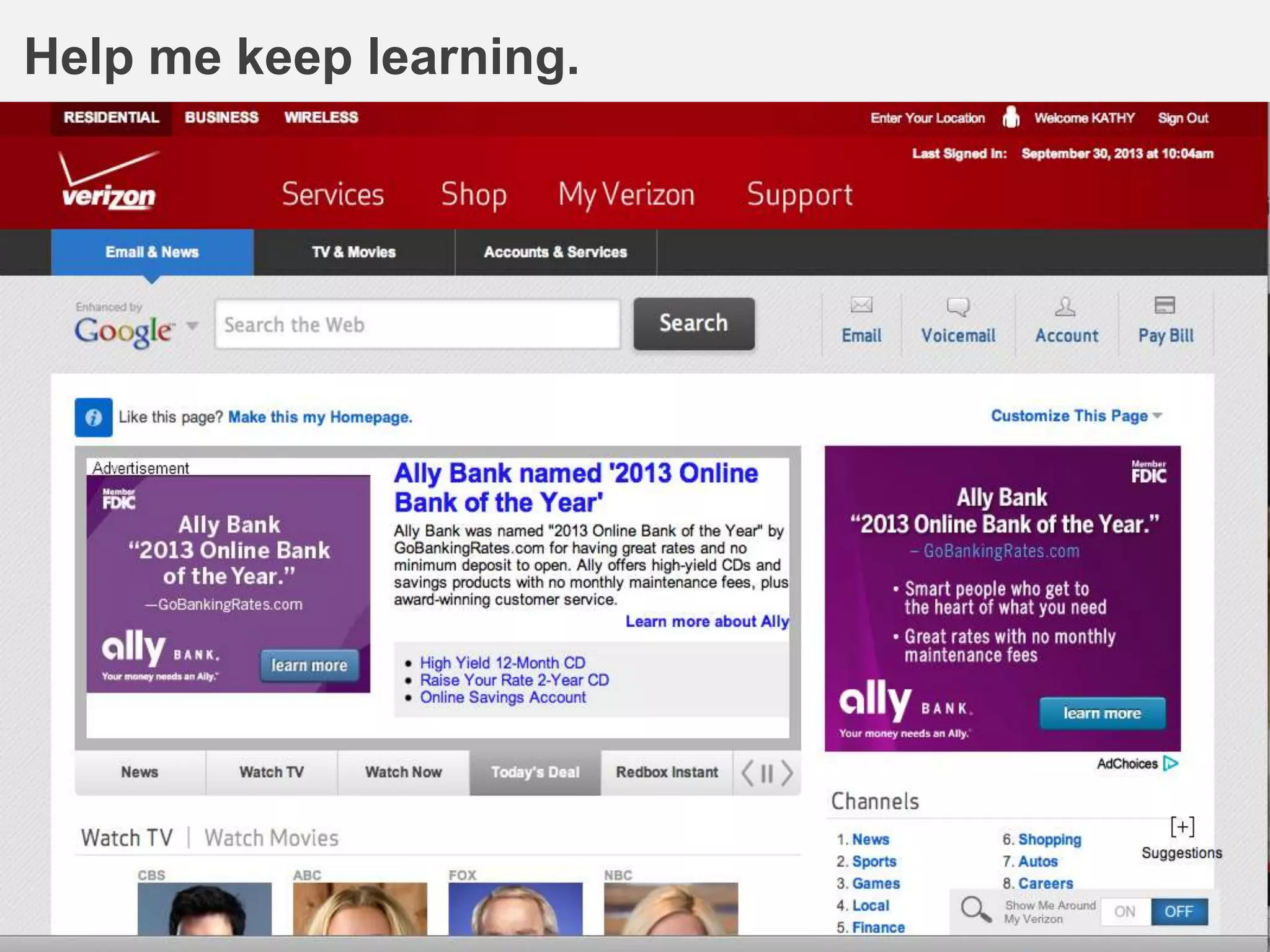 Help me keep learning.
 