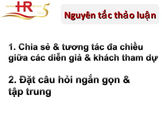 2013 Vietnam HR Day - Dai ngo Nhan Su trong khung hoang