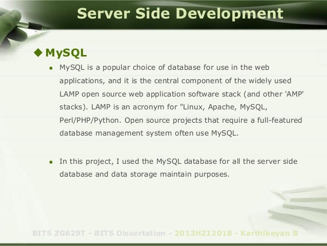 Dissertation php sql
