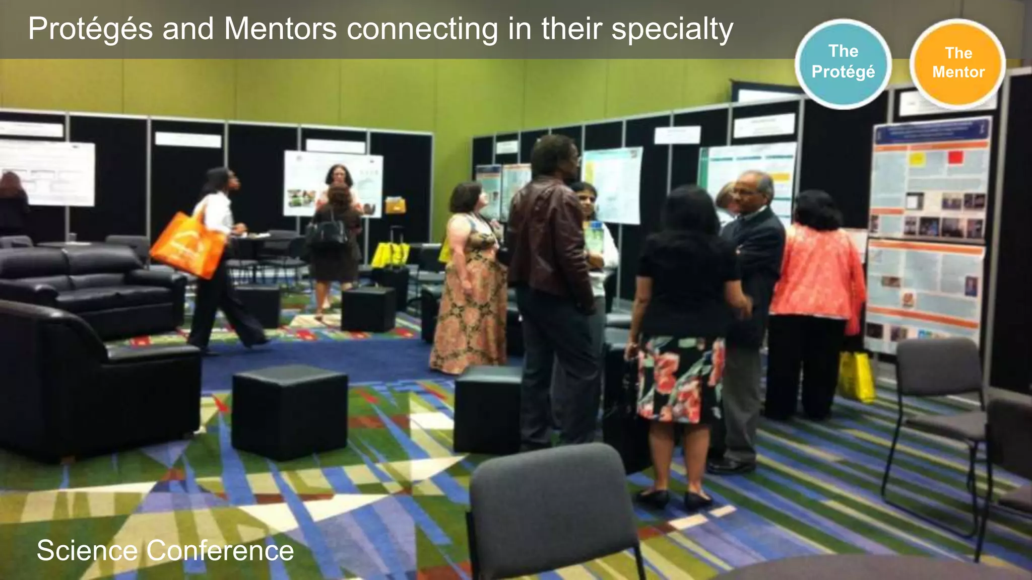 Protégés and Mentors connecting in their specialty

Science Conference

The
Protégé

The
Mentor

 
