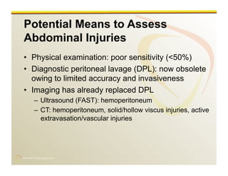 Imaging of Abdominal Trauma | PDF