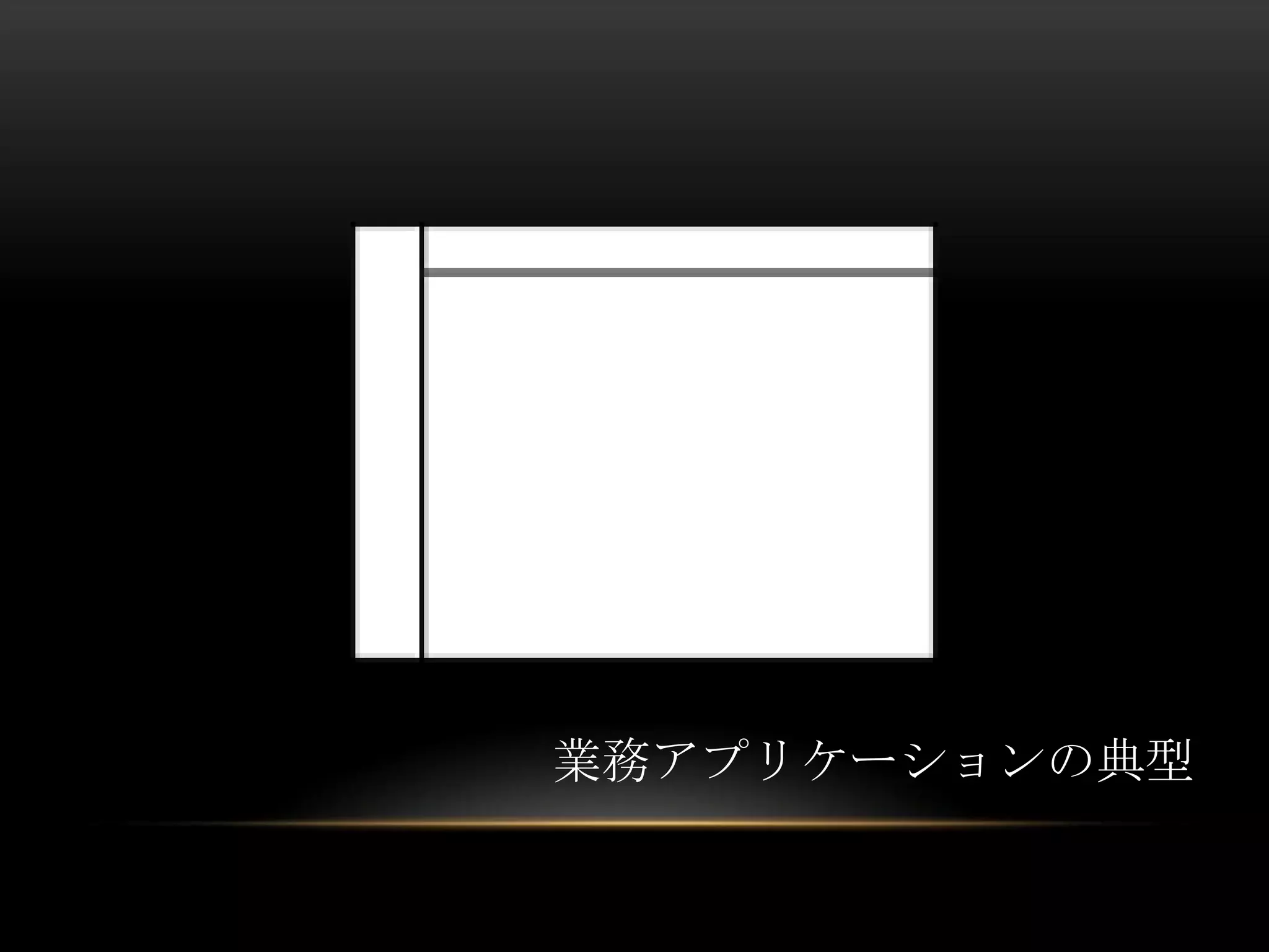 業務アプリケーションの典型

 