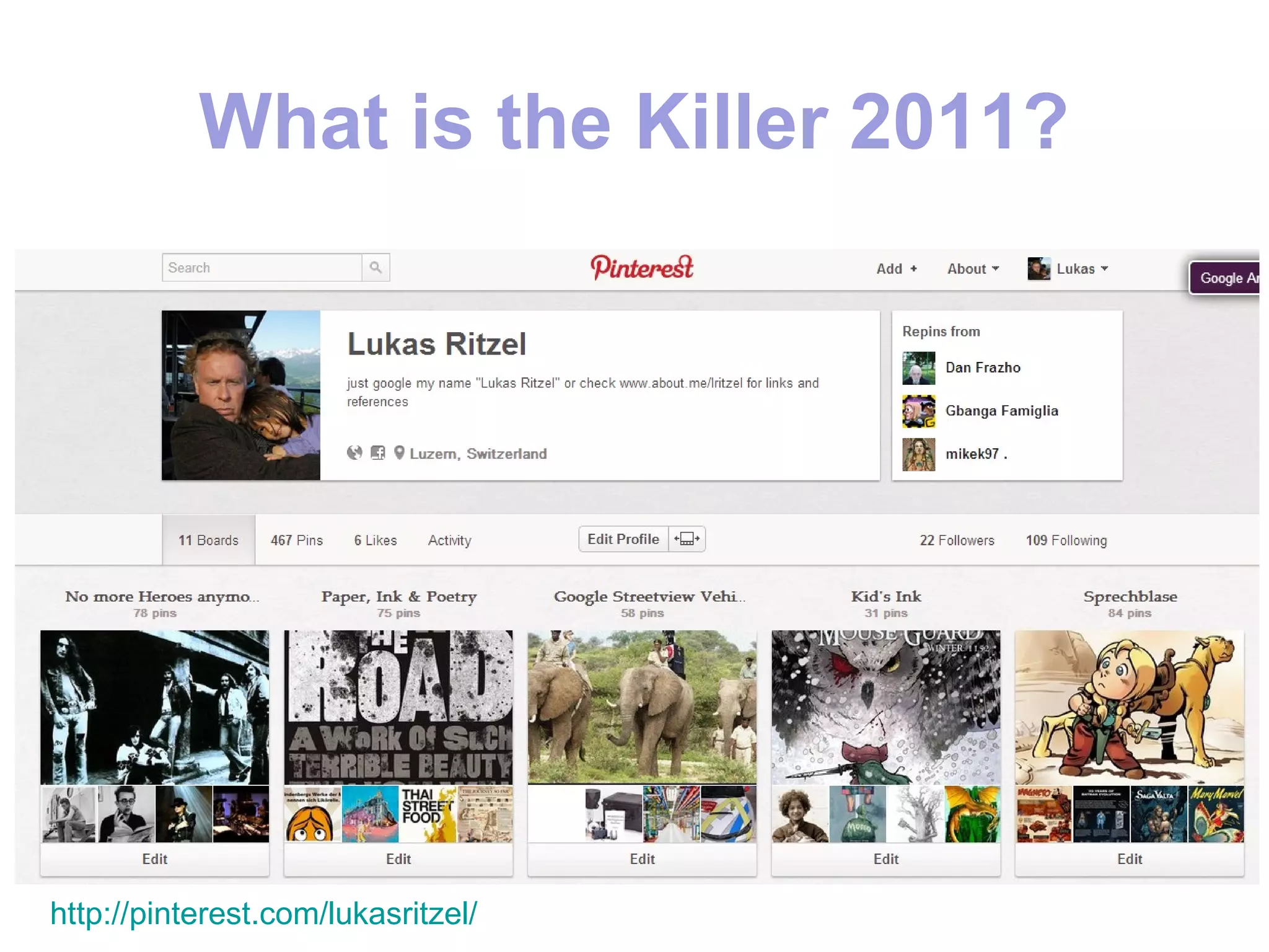What is the Killer 2011?




http://pinterest.com/lukasritzel/
 