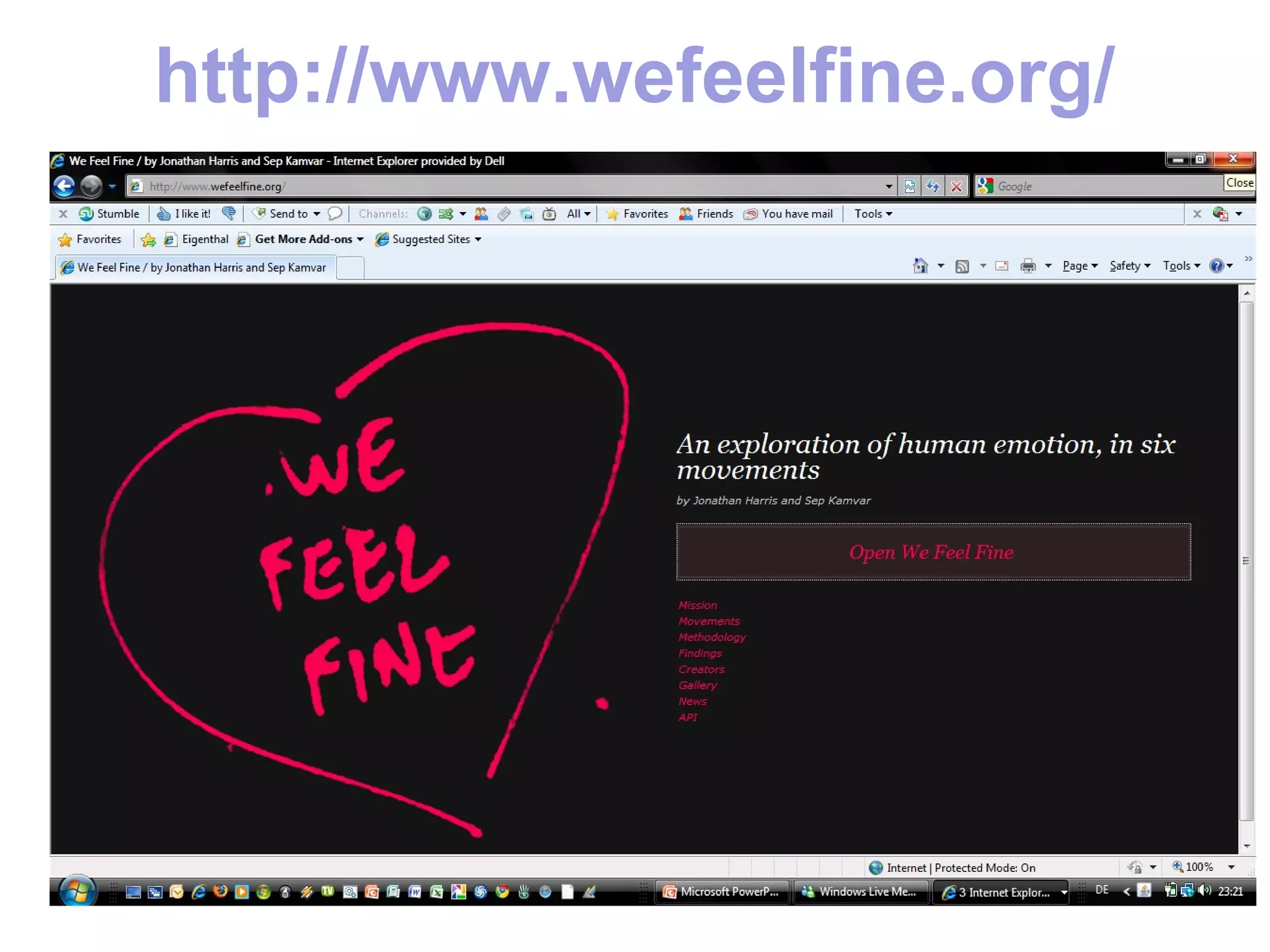http://www.wefeelfine.org/
 
