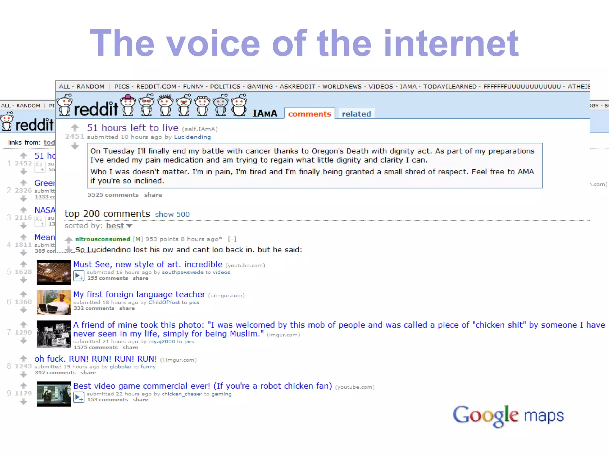 The voice of the internet
 