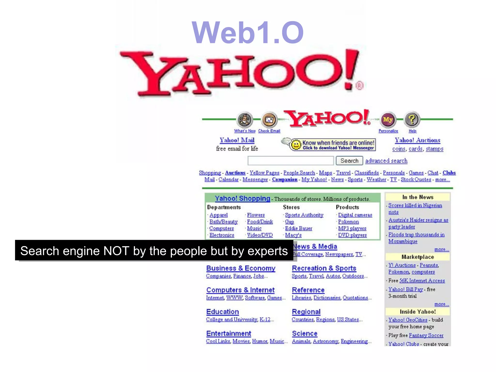 Web1.O




Search engine NOT by the people but by experts
Search engine NOT by the people but by experts
 