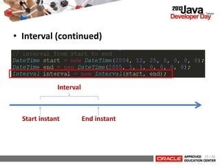 • Interval (continued)
Start instant End instant
Interval
35 / 66
 