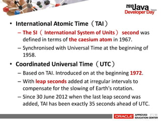 • International Atomic Time（TAI）
– The SI（ International System of Units） second was
defined in terms of the caesium atom ...