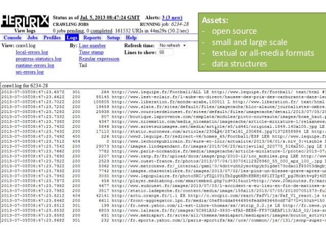 Archiving the French Web: the BnF web archiving workflow. Sara Aubry