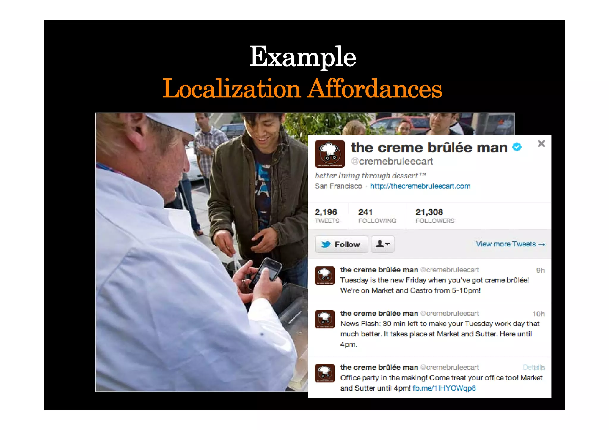 Example
           p
Localization Affordances
 