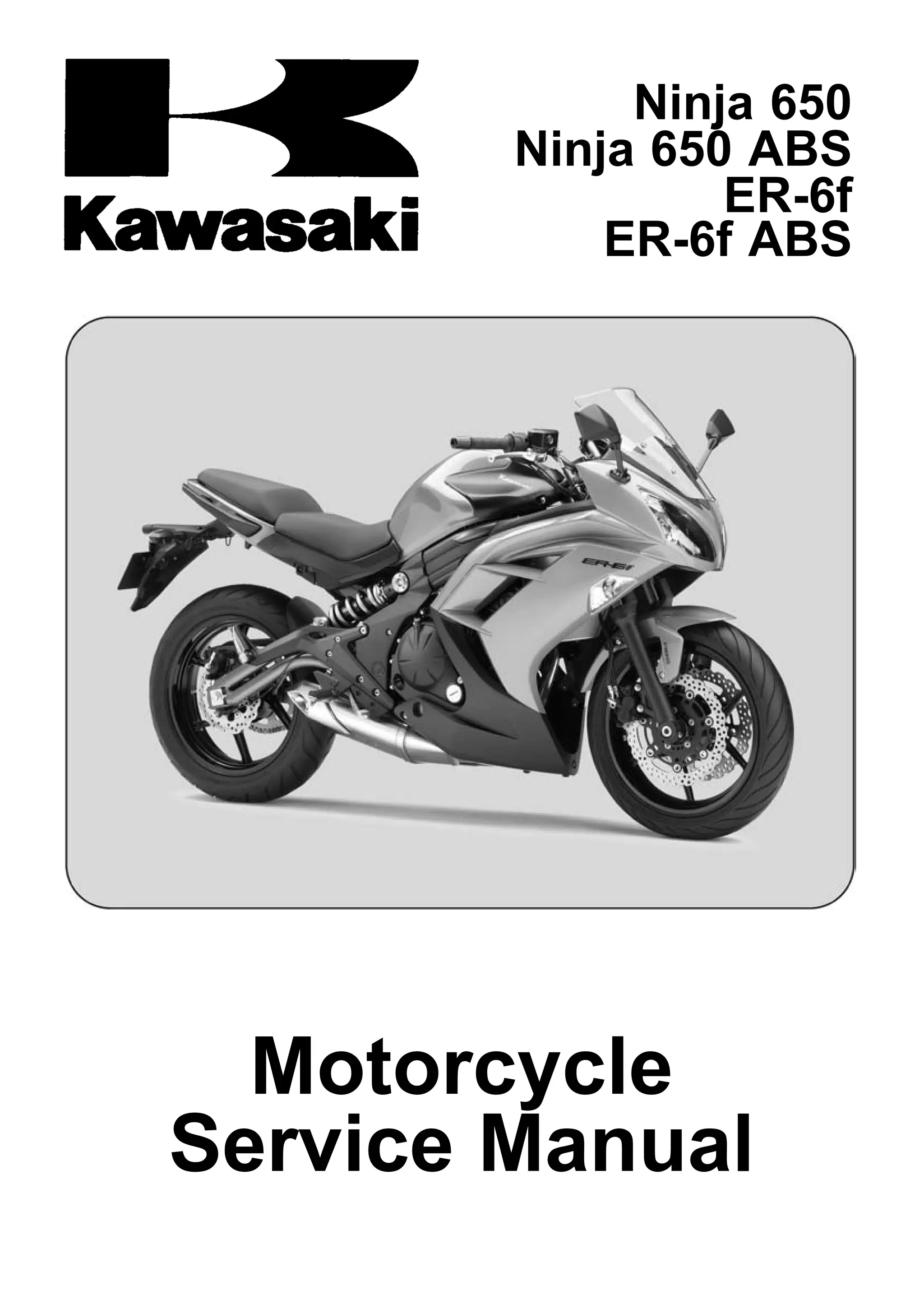 2013 kawasaki ex650 ed service repair manual | PDF