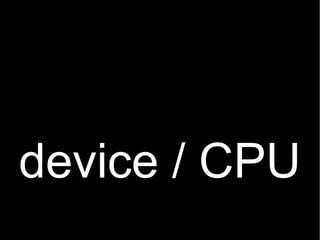 device / CPU
 