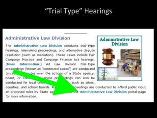 “Trial Type” Hearings
 
