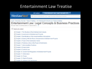 Entertainment Law Treatise
 