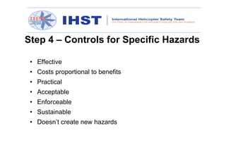 Specific Hazard Control IHST - Helicopter Hazard Management | PDF