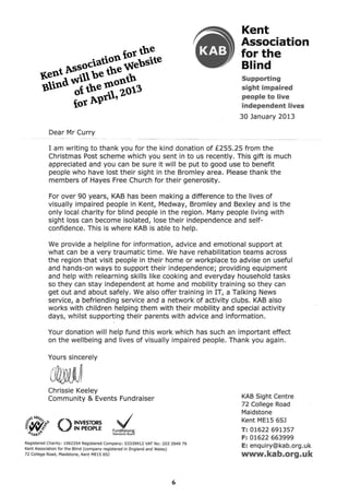 the
               atio n for site
    t As so ci     he W
                        eb
Ken will be t nth
     d              o
Blin of the m 013
                 ril, 2
       fo r Ap




                                 6
 