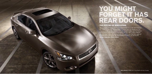 2013 Nissan Maxima Brouchure At Byerly Nissan Louisville Ky Contact
