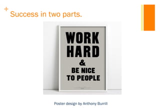 +
Success in two parts.
Poster design by Anthony Burrill
 