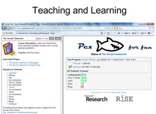 Teaching and Learning
 