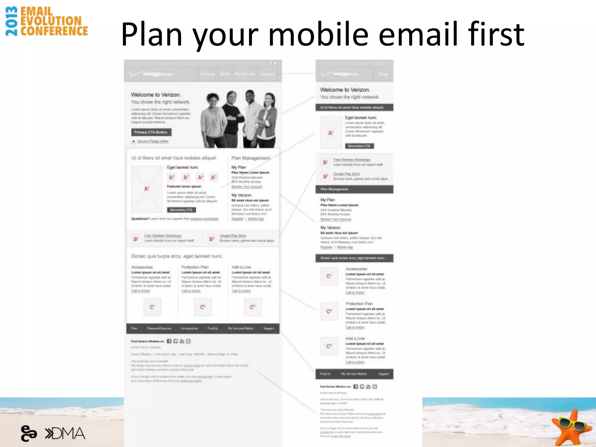 Plan your mobile email first
 