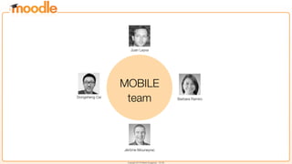 Copyright 2013 © Martin Dougiamas - CC SA
MOBILE
team
Jérôme Mouneyrac
Barbara Ramiro
Juan Leyva
Dongsheng Cai
 