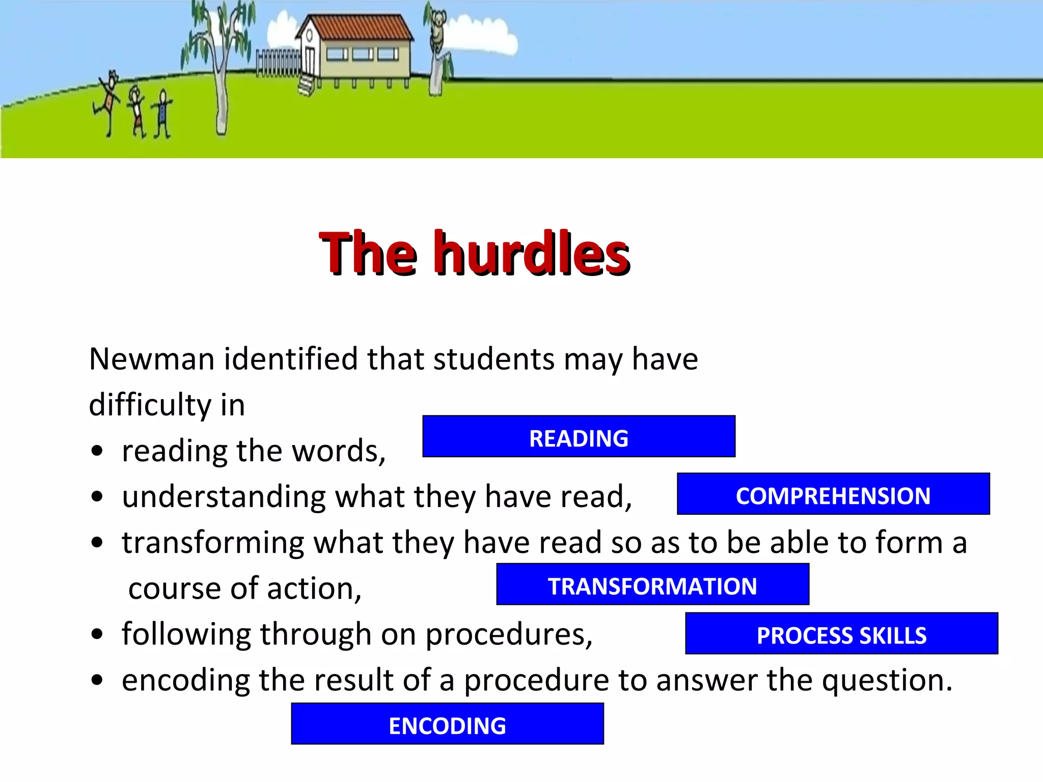 2013 newmans error analysis and comprehension strategies | PPT