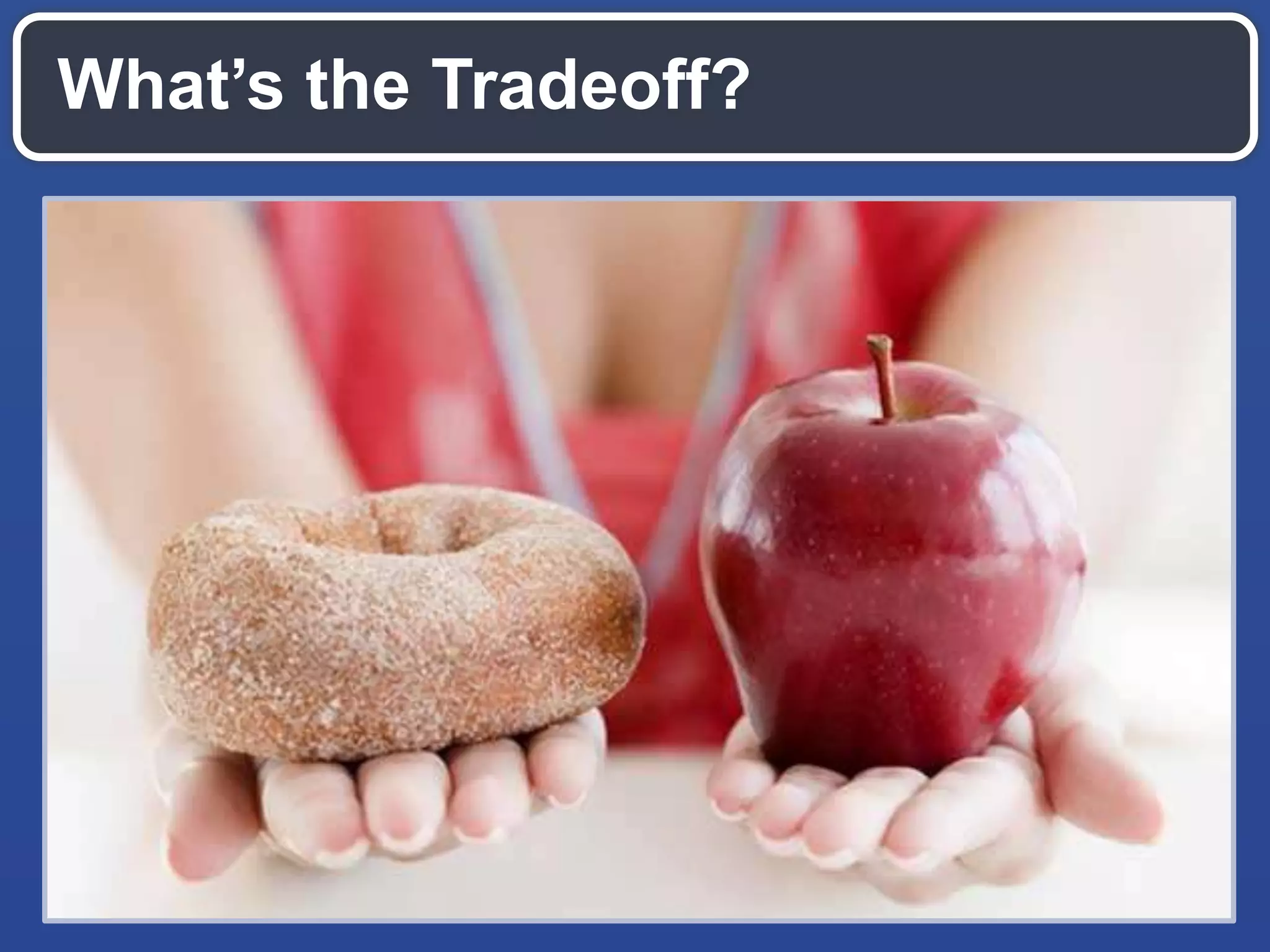 What’s the Tradeoff?
 