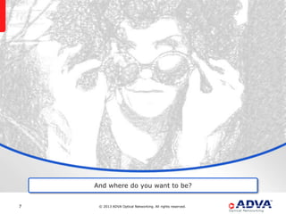 And where do you want to be?


7    © 2013 ADVA Optical Networking. All rights reserved.
 