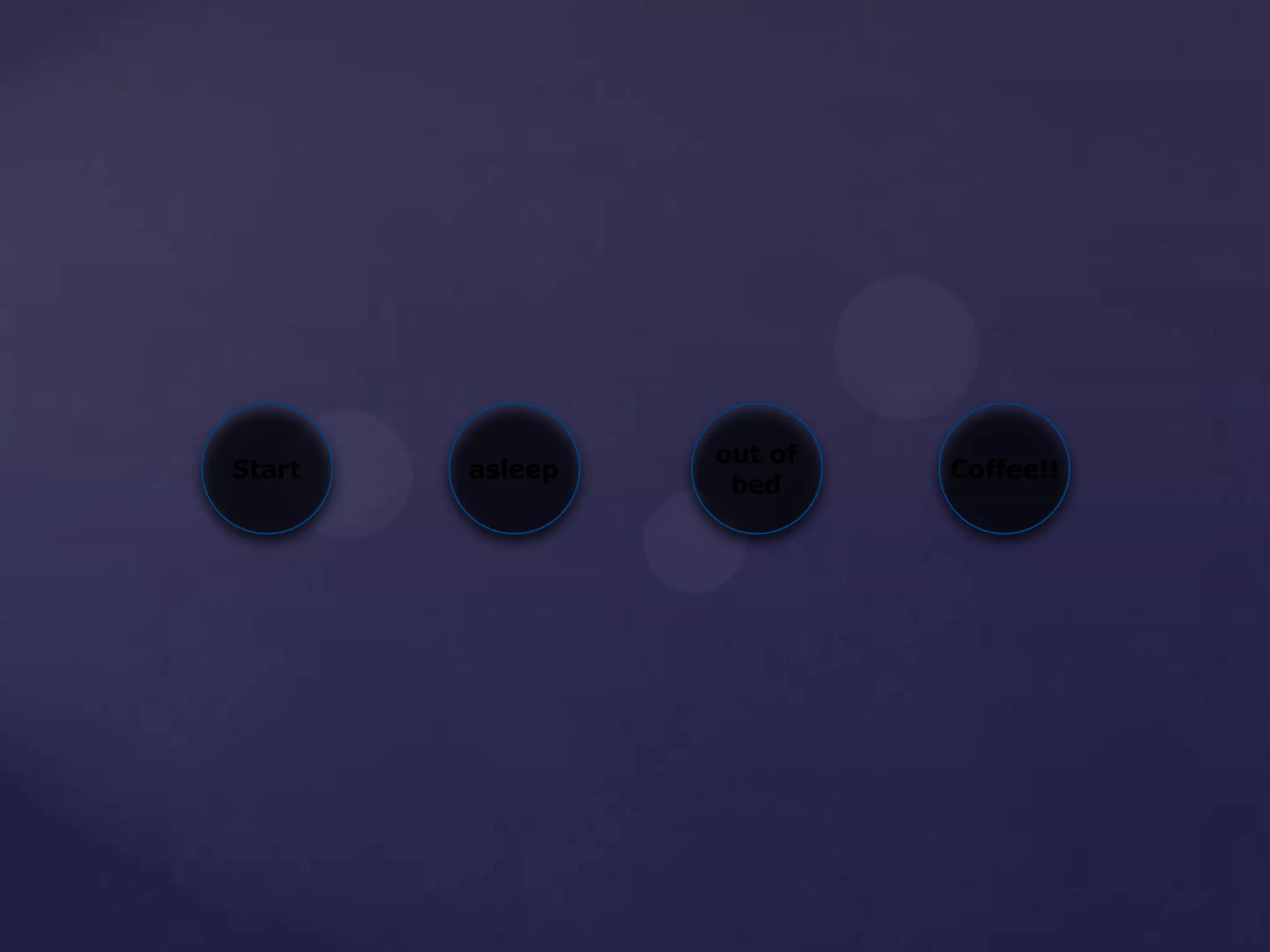 asleepStart
out of
bed
Coffee!!
 