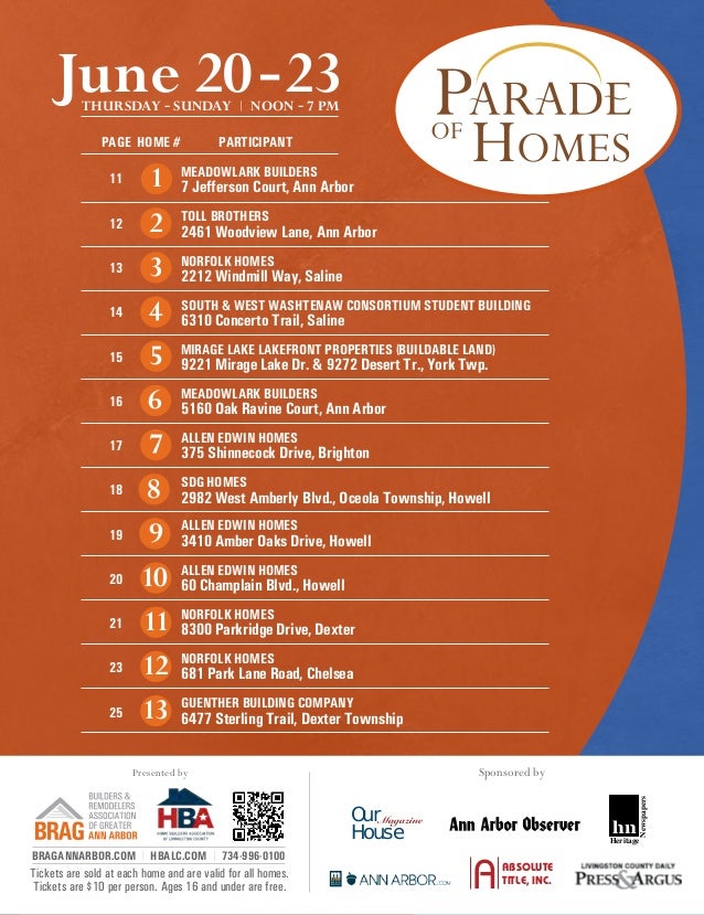 Parade of homes coupon