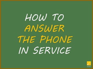 Service Advisor Phone Skill Training
