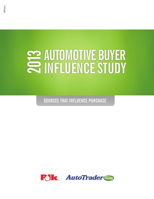 2013 polk Automotive buyer influence study brochure