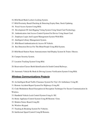 2013 polytechnic eee ece-civil-mech project list | PDF