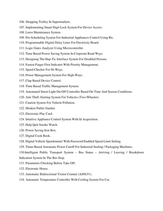 2013 polytechnic eee ece-civil-mech project list | PDF