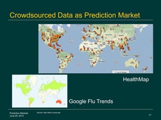 21
Prediction Markets
June 25, 2013
Health Markets and Disease Eradication
Source: http://iehm.uiowa.edu
 